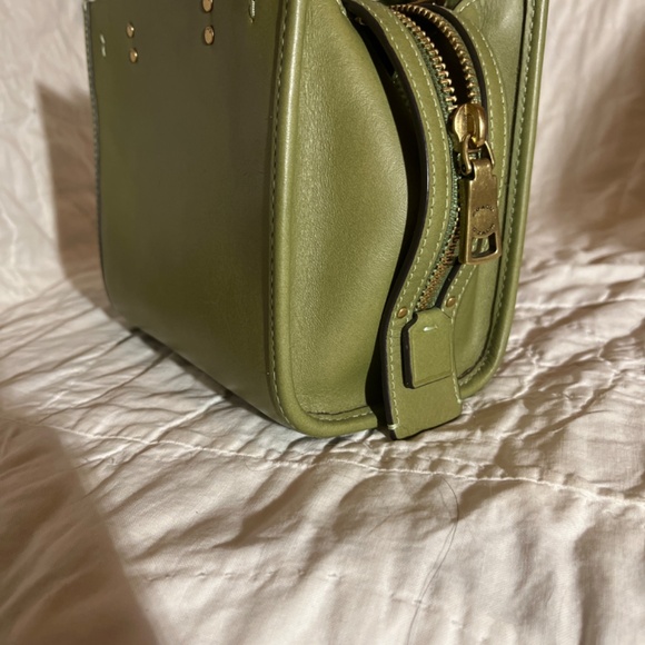 Coach Green Leather Handbag- rogue 17… - Picture 2 of 7